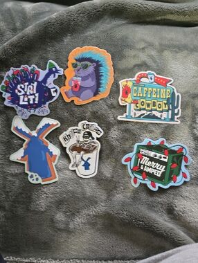 Dutch Bros Colorful Sticker Pack - Blue, Purple, Orange, Green, Red